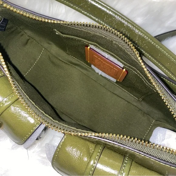 Coach leather purse Ashton Bag New olive color - Picture 10 of 14